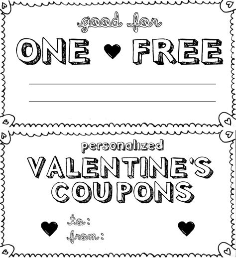 15 sets of free printable love coupons and templates