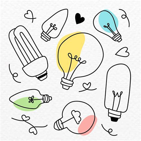 Creative Light Bulb Doodle Vector Premium Vector Rawpixel