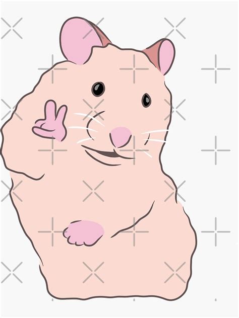 Hamster Peace Sign Meme Sticker For Sale By Pauli Redbubble