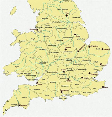 England Map Map Pictures