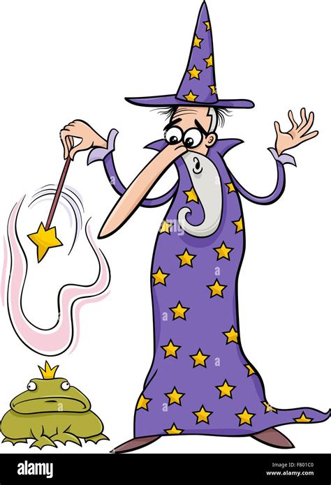 Wizard Fantasy Cartoon Illustration Stock Vector Image And Art Alamy