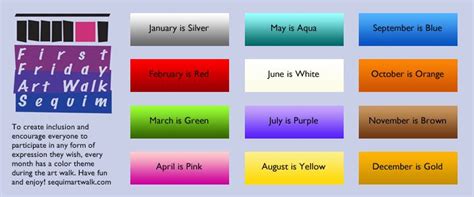 Color Code Months January Blue February Red March Green Color Coding