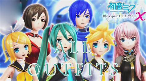Hatsune Miku Project Diva X All Characters Outfit Modules English