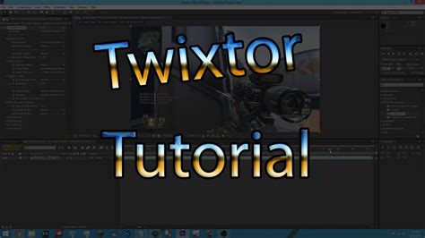 After Effects Tutorial Best Twixtor Settings Youtube