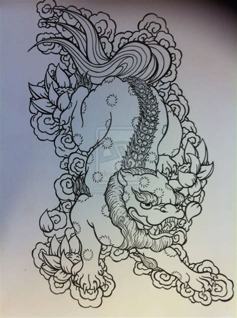 Japanese Lion Tattoo Design By Nirvanaoftime