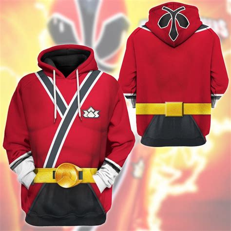 Power Rangers Samurai Red Costume Hoodie Sweatshirt T Shirt Sweatpants Tracksuit Stormmerch