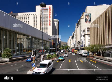 View Down Adderley Street The Main Street In Cape Town South Africa