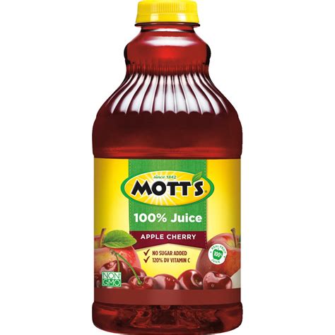 Motts 100 Apple Cherry Juice 64 Fl Oz Bottle 1 Count