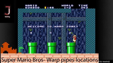 Super Mario Bros Where All The Warp Pipe Locations Are Youtube