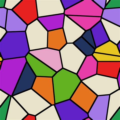 Retro Stained Glass Mosaic Polygon Pattern 5243203 Vector Art At Vecteezy