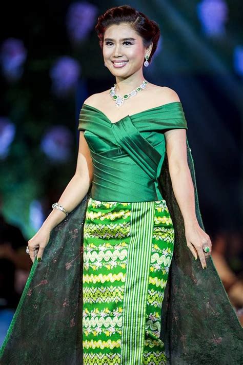 Pin By Smart And Style Myanmar On Myanmar Fashion Myanmar Dress