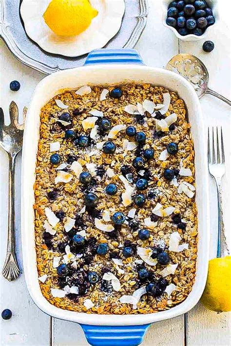 The Best Blueberry Baked Oatmeal Healthy Breakfast Casserole Recipe