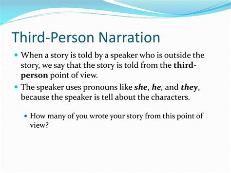 Ppt Differences Between First And Third Person Narration Powerpoint