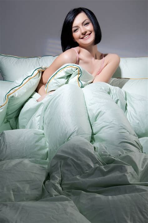 Woman Blanket And Pillows Stock Image Image Of Adolescence 9877063