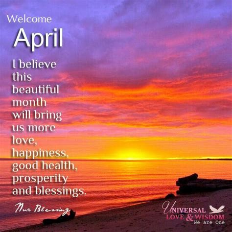 April Blessing Blessed Months Inspirational Quotes