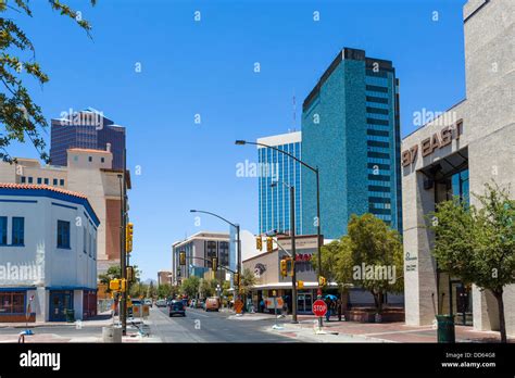 View Down E Congress Street In Downtown Tucson Arizona Usa Stock