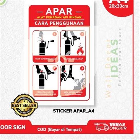 Jual Murah Sign Label Sticker Apar K A A Rambu Safety Papan Tanda