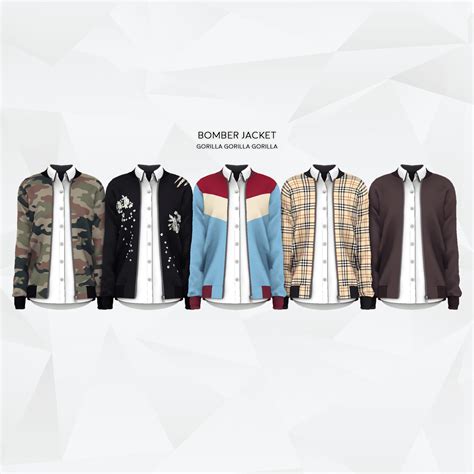 Bomber Jacket Sims 4 Male Clothes Sims Sims 4 Men Clothing
