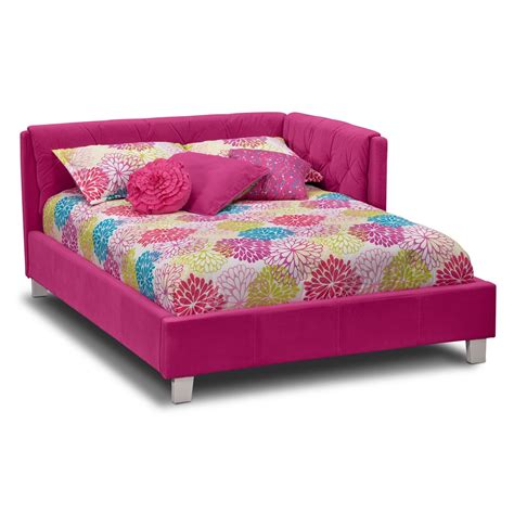 Jordan Full Corner Bed Pink Value City Furniture