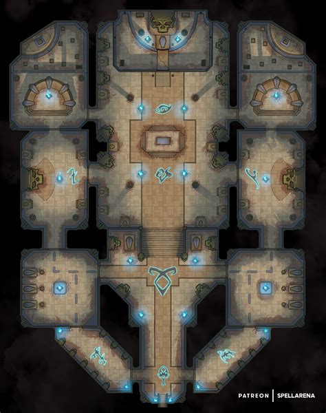 Church Catacombs Spellarena Map Atlas Dungeon Maps Roleplaying