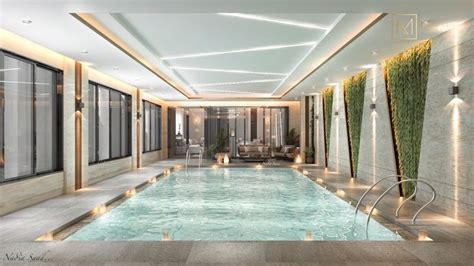 Pool And Living Design In Kuwait City On Behance Indoor Swimming Pool
