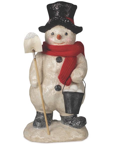 Frosty Snowman With Shovel And Bucket Of Snowballs From Theholidaybarn