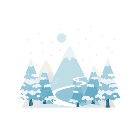 Winter Nature Snow Vector Hd Images Winter Snow Snow Forest Vector