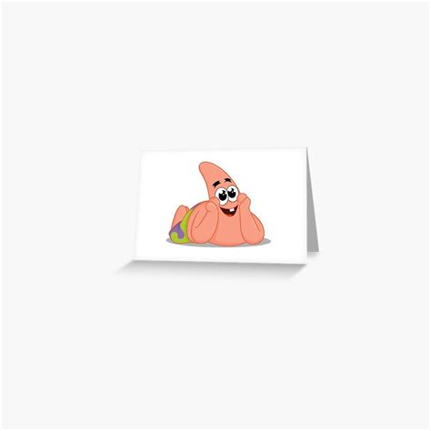 Patrick Star Greeting Card By Lazare Tendo Redbubble