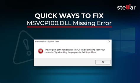 Top Ways To Fix Msvcp Dll Missing Error On Windows