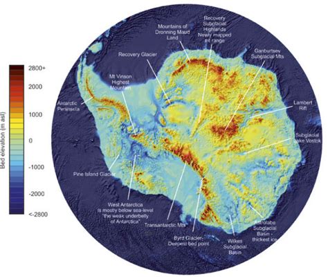Bedmap2 Detailed View Of Antarcticas Landmass The Watchers