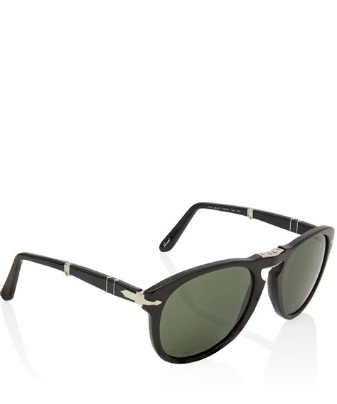 Lyst Persol Black Folding Aviator Sunglasses In Black For Men
