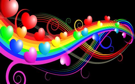 Rainbow Heart Wallpapers On Wallpaperdog