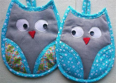 Owl Potholders Sewing Patterns Free Sewing Projects Sewing Patterns