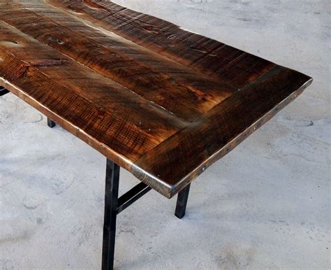 Whether you're searching for a kitchen prep work table for a commercial or home kitchen, or a butcher if you're searching for a crafts table, you'll probably want to go with wood atop steel. Hand Crafted Reclaimed Wood Kitchen Table With Steel Legs ...