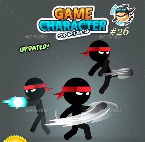 Ninja Stickman Game Character Sprites 26 Op Droid