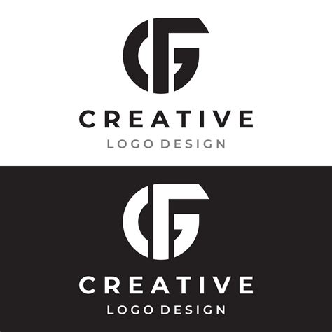 Creative Design Logo Template Initial Letter F Gg F Monogram That Is