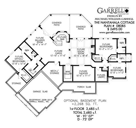 Maybe you would like to learn more about one of these? Nantahala Cottage 08085 (2685) - Garrell Associates, Inc. | Basement floor plans, Basement house ...
