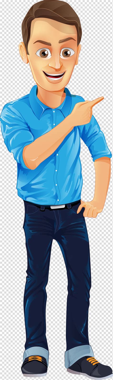 Cartoon Character Male Business People Brown Haired Male Character Transparent Background Png