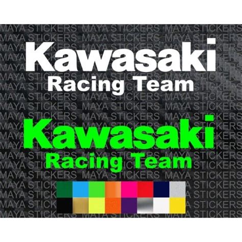 Kawasaki Racing Team Logo Decal Sticker For Motorcycles And Helmets