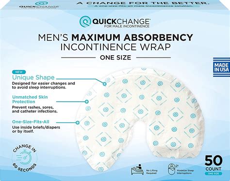 Buy Quickchange Mens Incontinence Wrap Maximum Absorbency One Size