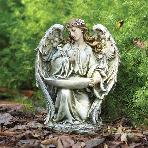 Napco Kneeling Angel Birdfeeder 17088 Angel Garden Statues Outdoor