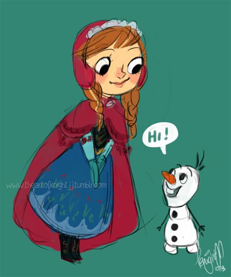 Anna And Olaf Frozen Fan Art 35957183 Fanpop