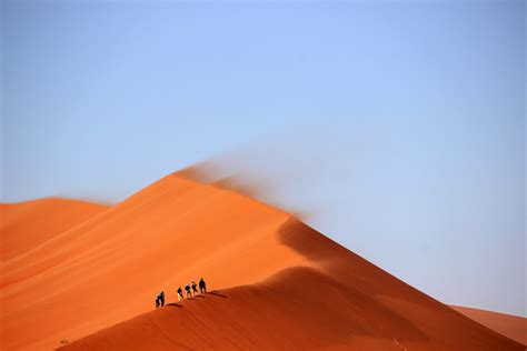 People Walking On Desert During Daytime Hd Wallpaper Wallpaper Flare