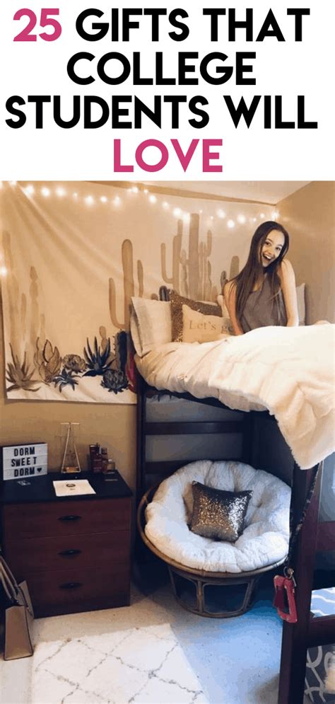 These gift ideas are great for your student's birthday, during the holidays, or just because. 25 Great Gifts for College Students | College dorm gifts ...