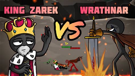king zarek vs old general wrathnar stick war 3 epic battles funny moments youtube