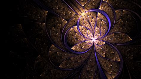 Download Wallpaper 1920x1080 Fractal Tangled Glow Abstraction