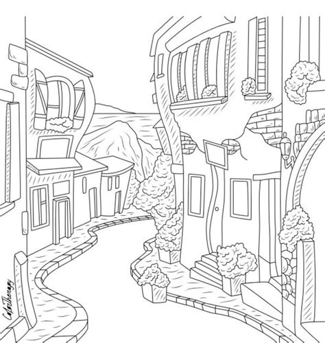 Adult Coloring Pages Architecture Coloring Pages