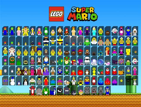 Lego Super Mario The Video Game Custom Lego Character Grid For Video