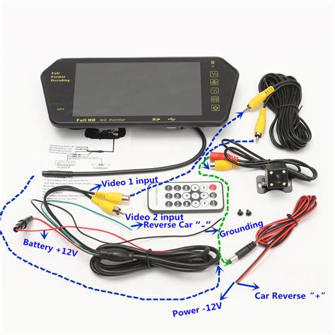 Inch Tft Lcd Color Usb Mp Reversing Camera Car Rear View Parking Mi Electronic Pro