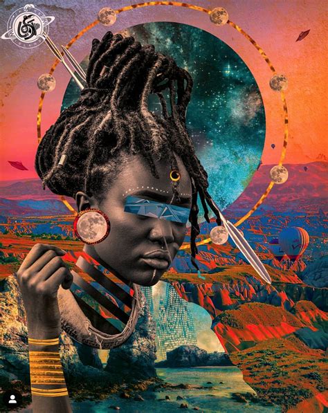 Beautifully Vibrant Afrofuturism Collages Moss And Fog Afrofuturism